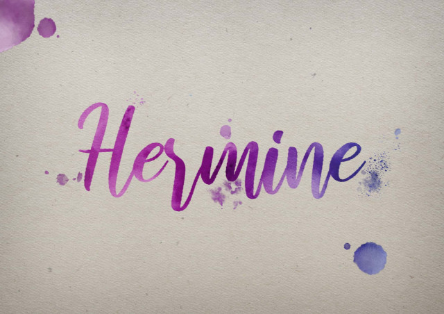 Free photo of Hermine Watercolor Name DP