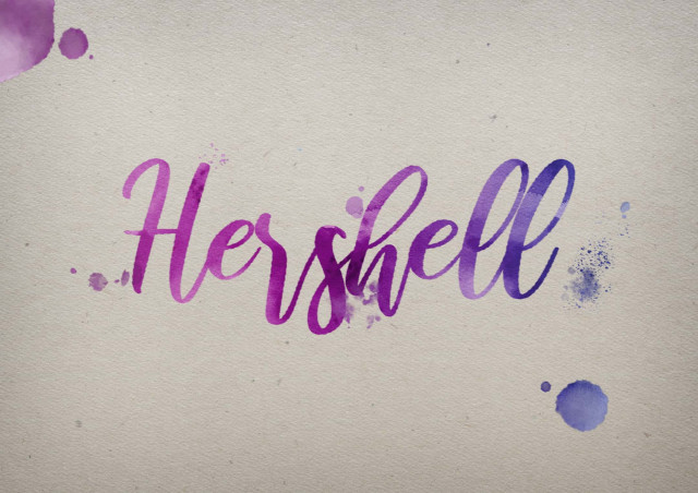 Free photo of Hershell Watercolor Name DP