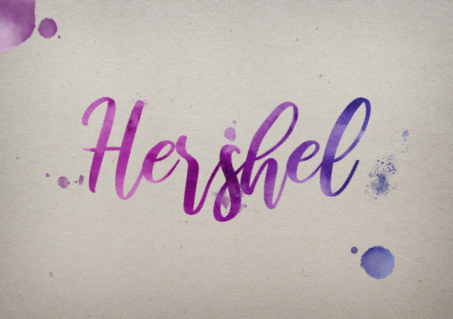 Free photo of Hershel Watercolor Name DP