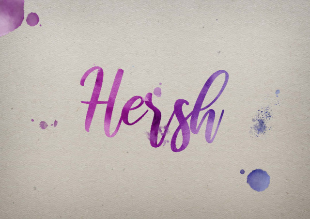 Free photo of Hersh Watercolor Name DP