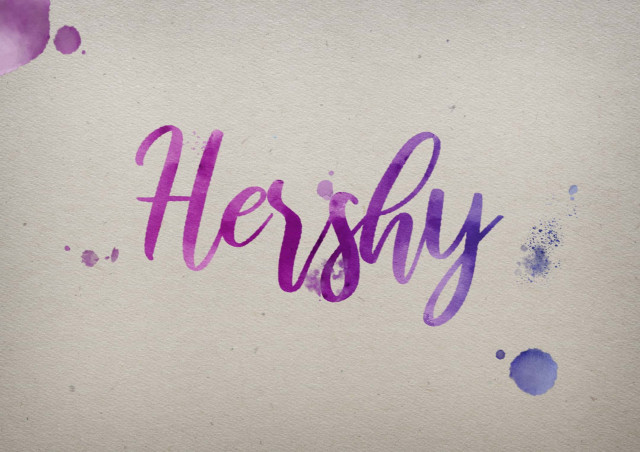 Free photo of Hershy Watercolor Name DP