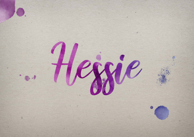Free photo of Hessie Watercolor Name DP