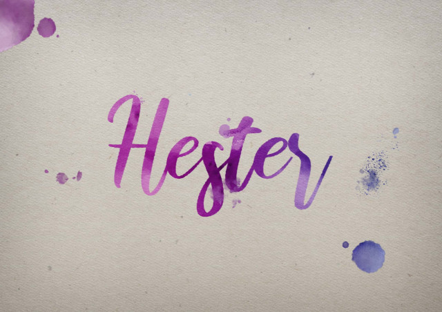 Free photo of Hester Watercolor Name DP