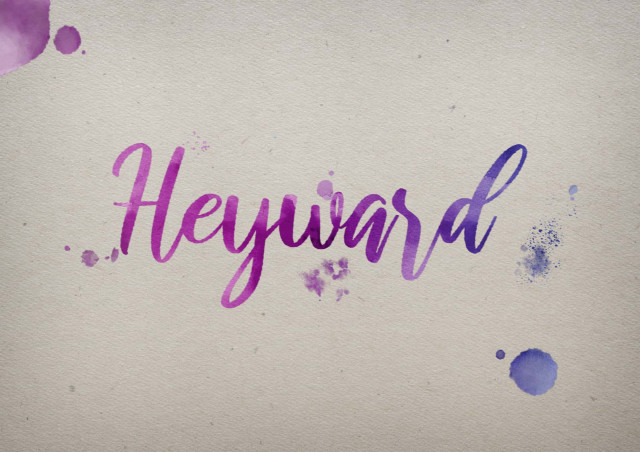 Free photo of Heyward Watercolor Name DP