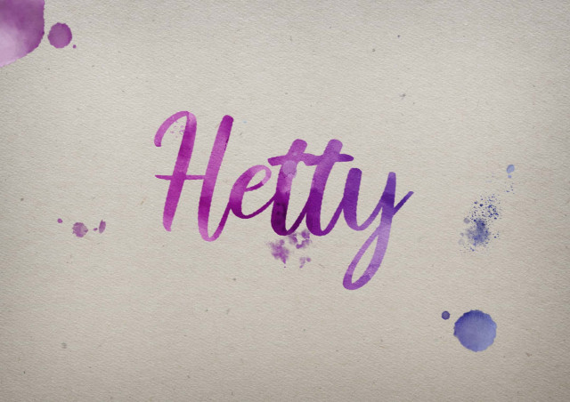 Free photo of Hetty Watercolor Name DP