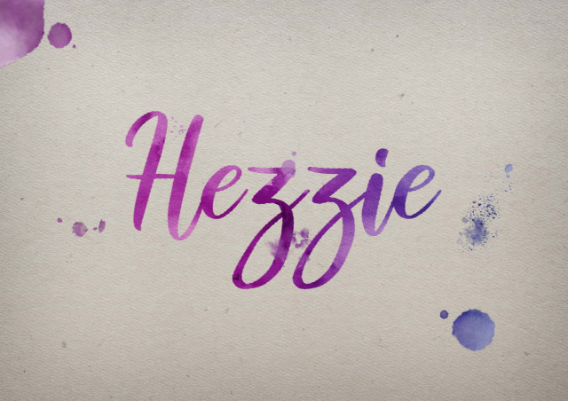 Free photo of Hezzie Watercolor Name DP