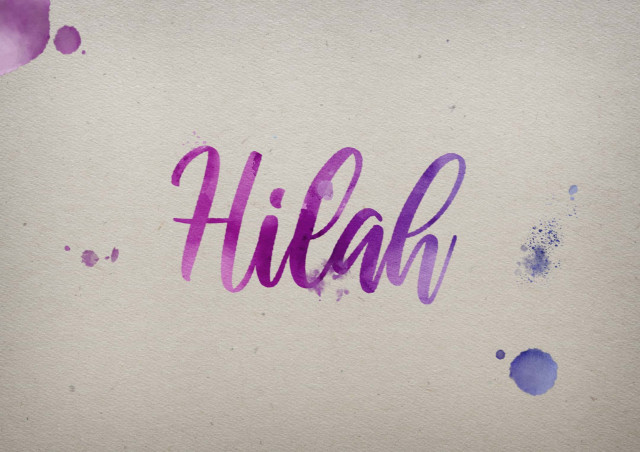 Free photo of Hilah Watercolor Name DP