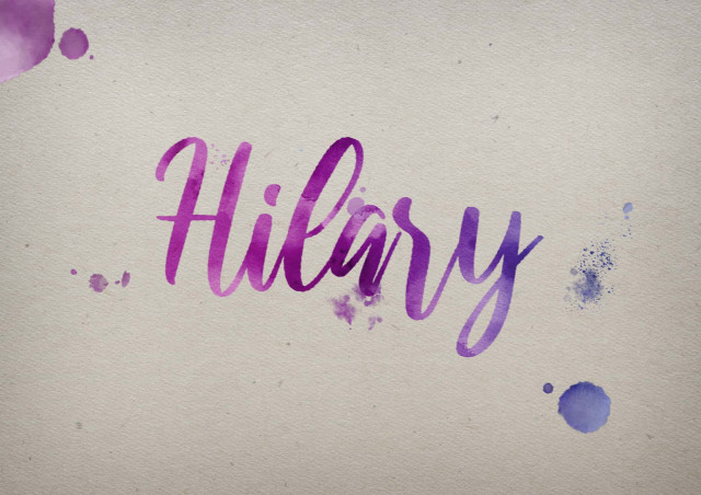 Free photo of Hilary Watercolor Name DP