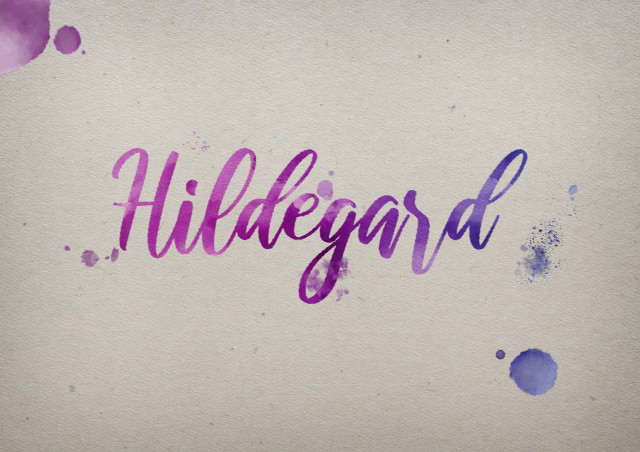 Free photo of Hildegard Watercolor Name DP