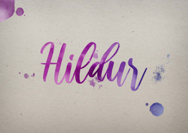 Free photo of Hildur Watercolor Name DP