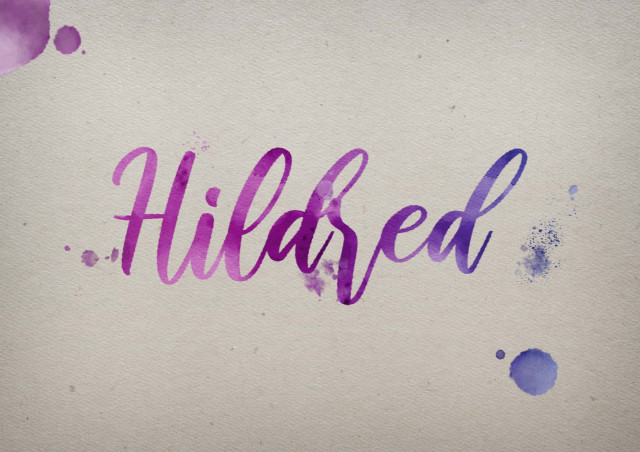 Free photo of Hildred Watercolor Name DP