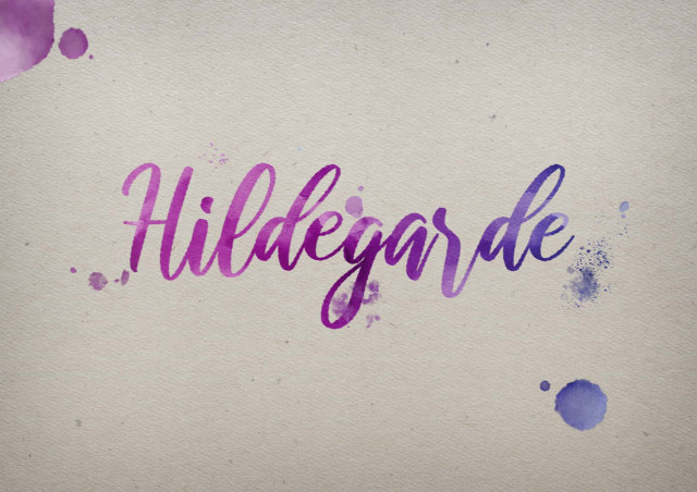 Free photo of Hildegarde Watercolor Name DP