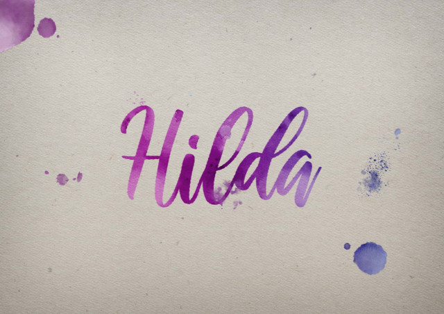 Free photo of Hilda Watercolor Name DP