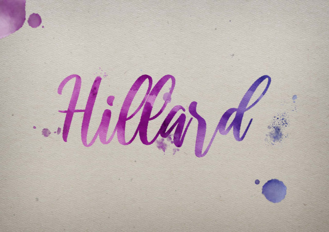 Free photo of Hillard Watercolor Name DP