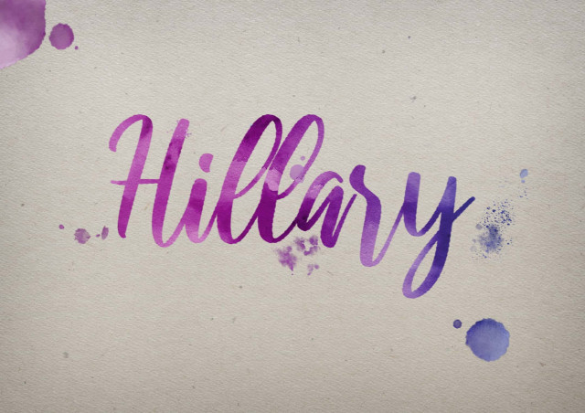 Free photo of Hillary Watercolor Name DP