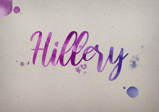 Free photo of Hillery Watercolor Name DP