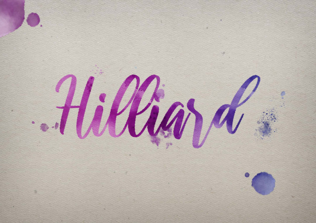 Free photo of Hilliard Watercolor Name DP