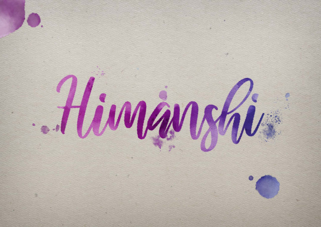 Free photo of Himanshi Watercolor Name DP