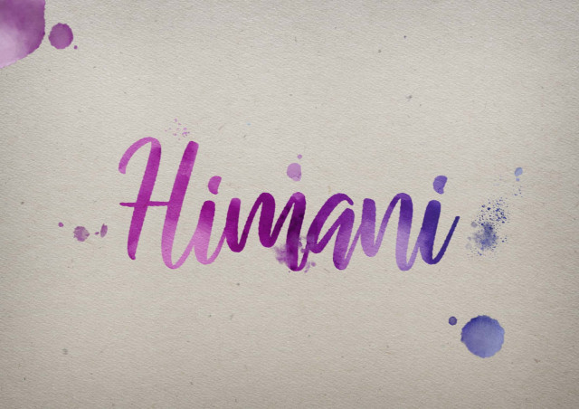 Free photo of Himani Watercolor Name DP