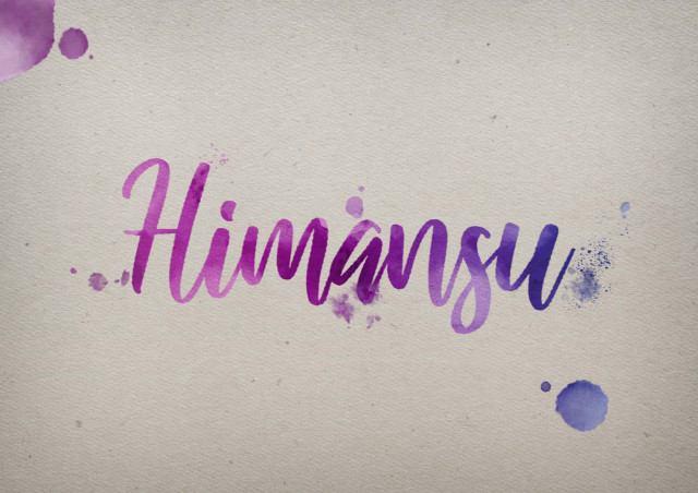 Free photo of Himansu Watercolor Name DP