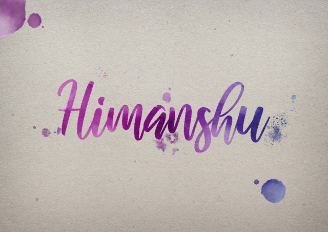 Free photo of Himanshu Watercolor Name DP