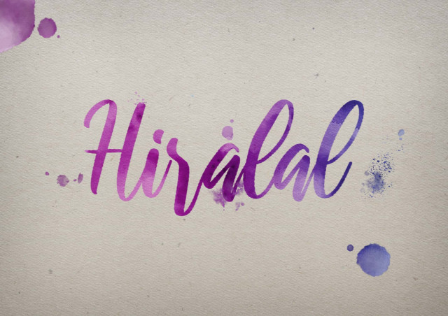 Free photo of Hiralal Watercolor Name DP