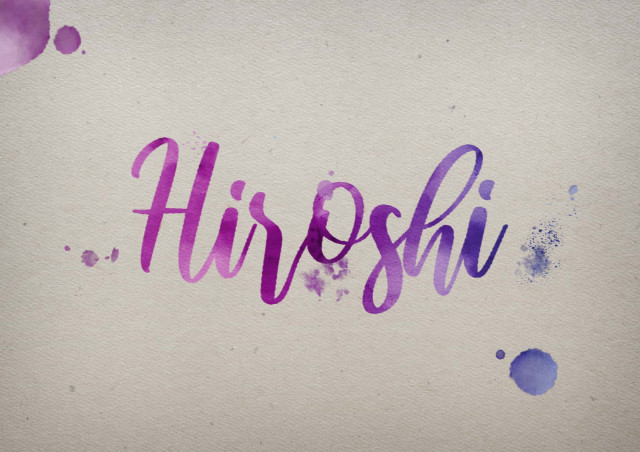 Free photo of Hiroshi Watercolor Name DP