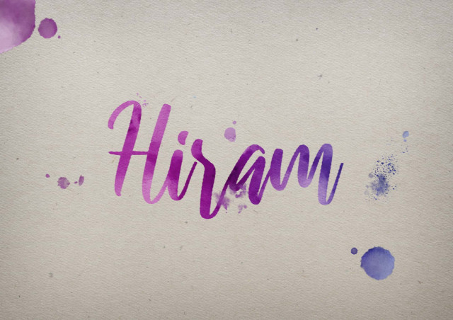 Free photo of Hiram Watercolor Name DP