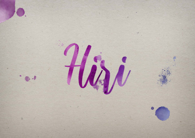 Free photo of Hiri Watercolor Name DP