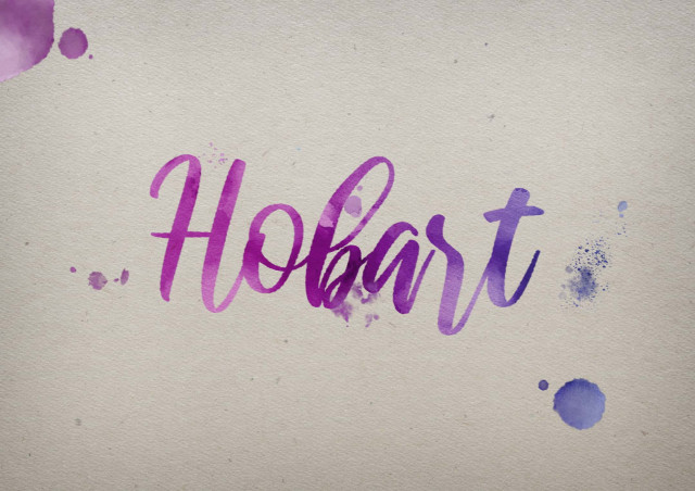 Free photo of Hobart Watercolor Name DP