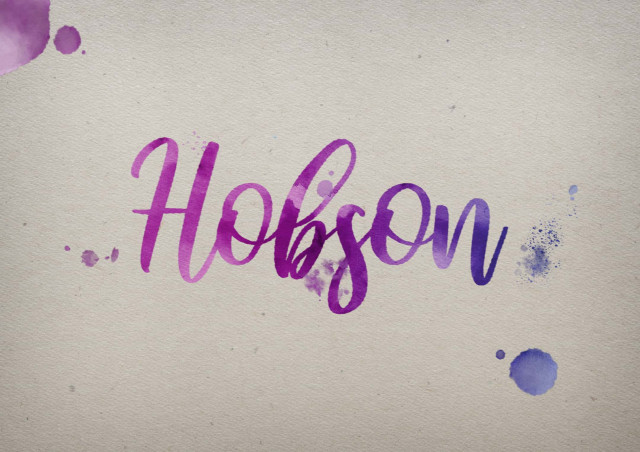 Free photo of Hobson Watercolor Name DP