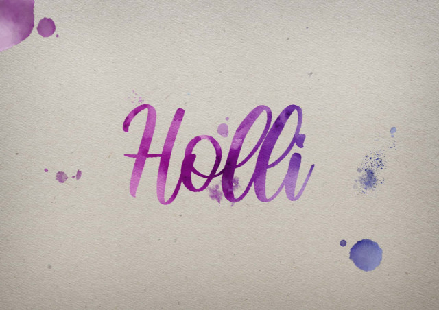 Free photo of Holli Watercolor Name DP