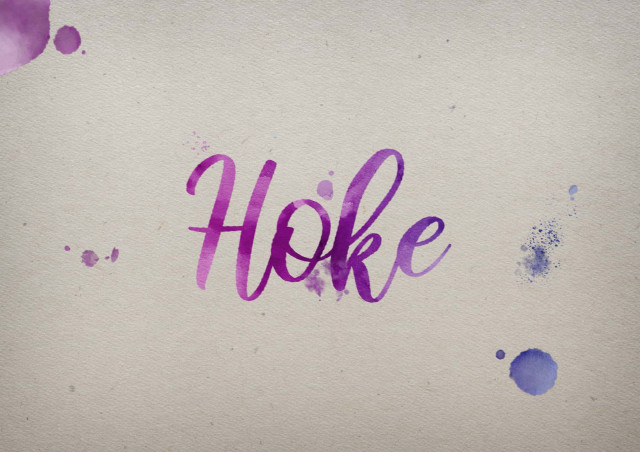 Free photo of Hoke Watercolor Name DP