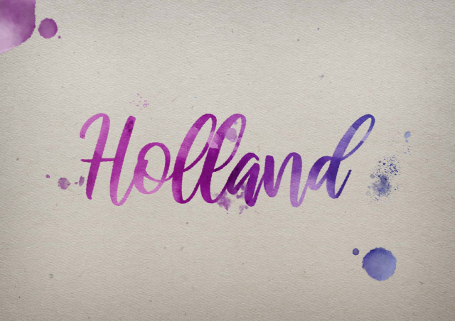 Free photo of Holland Watercolor Name DP