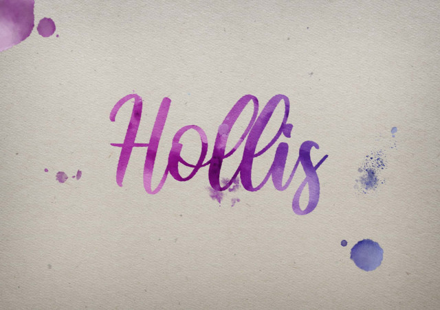 Free photo of Hollis Watercolor Name DP