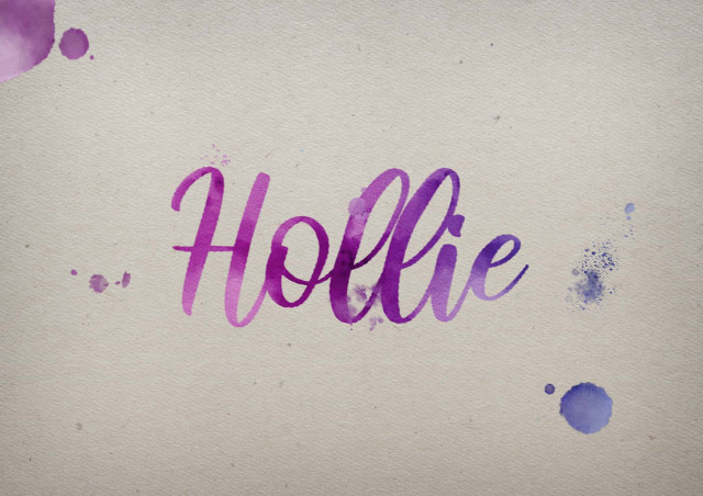 Free photo of Hollie Watercolor Name DP