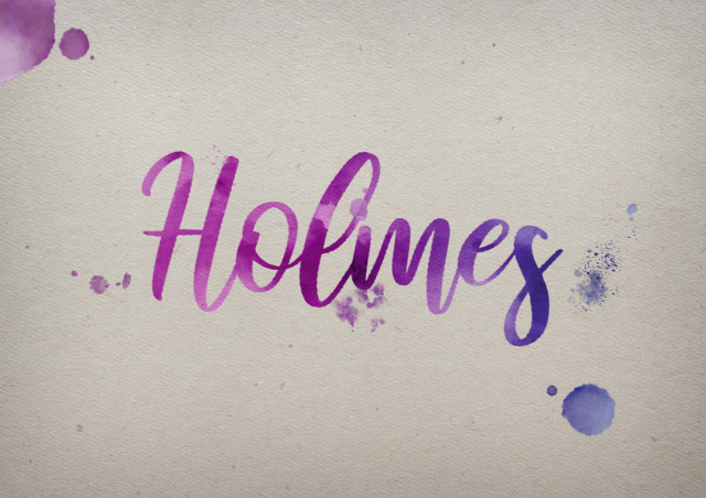 Free photo of Holmes Watercolor Name DP