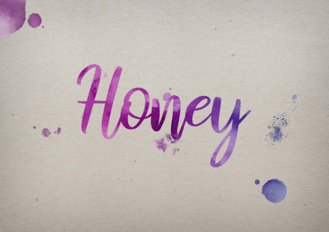 Free photo of Honey Watercolor Name DP