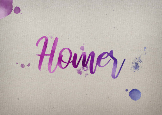 Free photo of Homer Watercolor Name DP