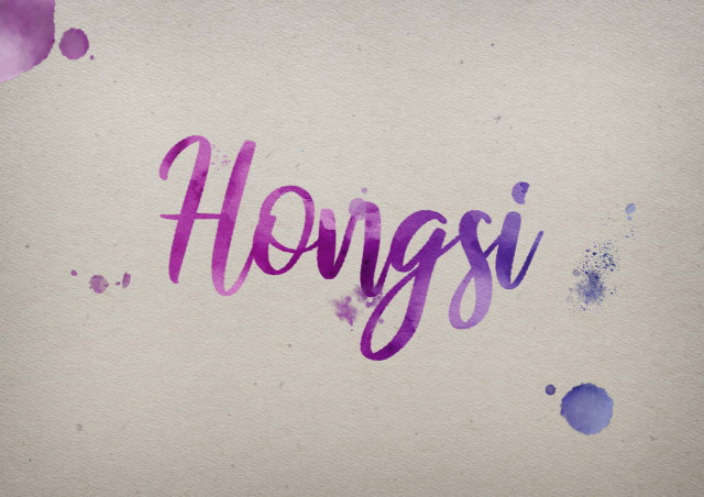 Free photo of Hongsi Watercolor Name DP