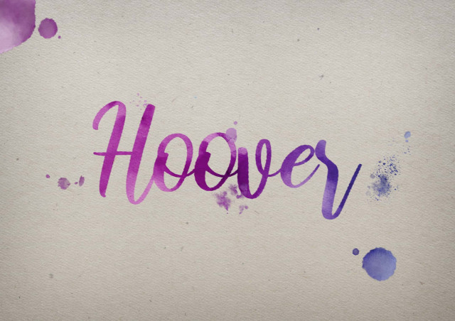 Free photo of Hoover Watercolor Name DP