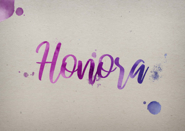 Free photo of Honora Watercolor Name DP