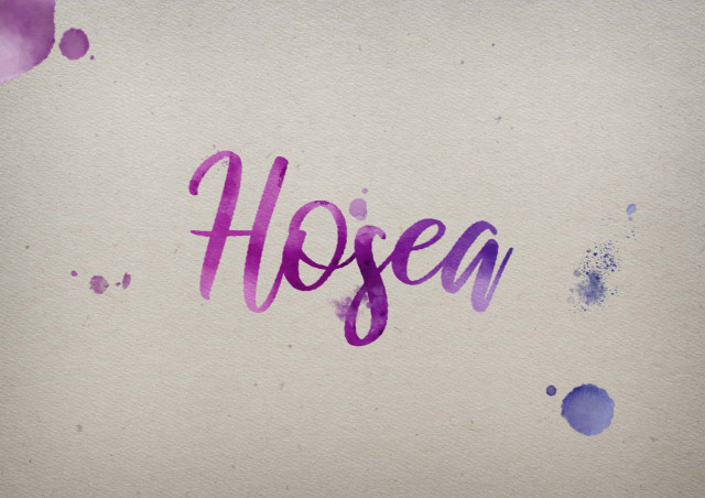 Free photo of Hosea Watercolor Name DP