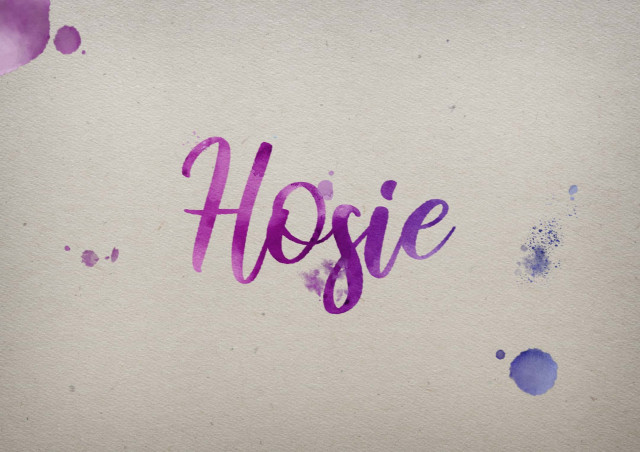 Free photo of Hosie Watercolor Name DP