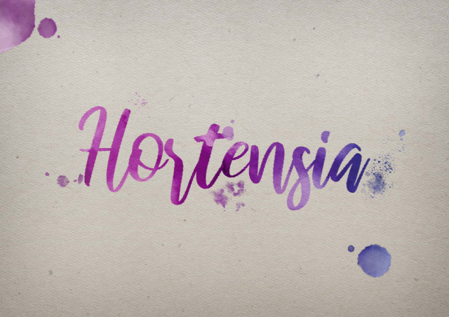 Free photo of Hortensia Watercolor Name DP