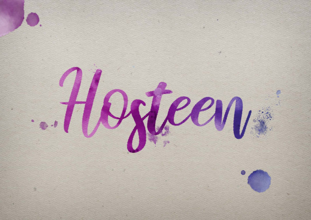 Free photo of Hosteen Watercolor Name DP
