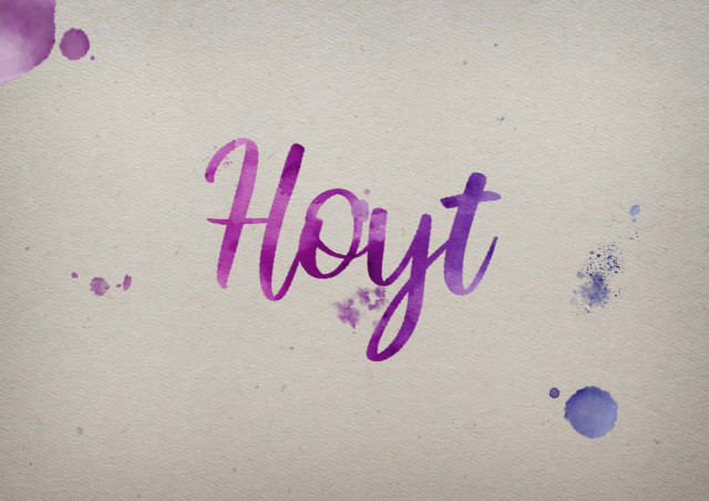 Free photo of Hoyt Watercolor Name DP