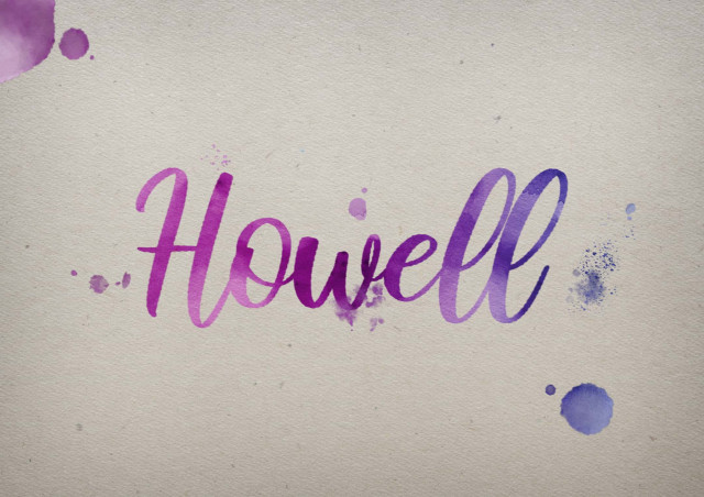 Free photo of Howell Watercolor Name DP