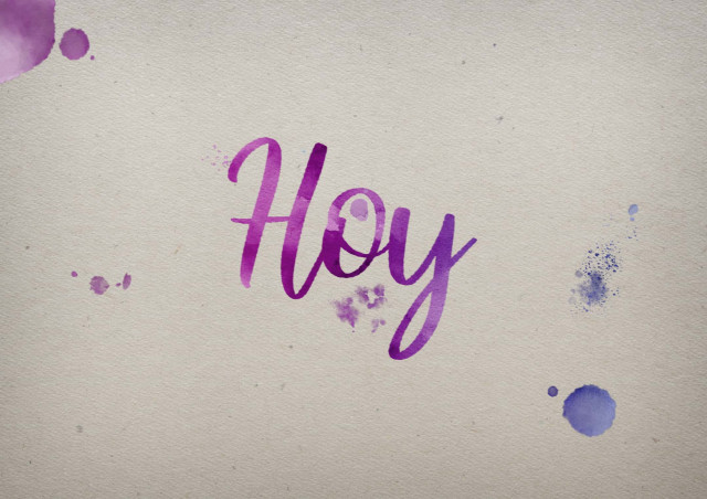 Free photo of Hoy Watercolor Name DP