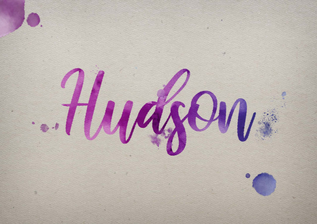 Free photo of Hudson Watercolor Name DP